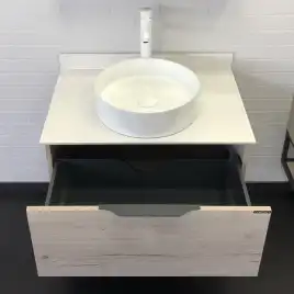 Тумба с умывальником Comforty Порто 75 Дуб дымчатый, 00-00009321