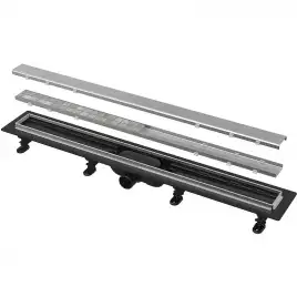 Душевой лоток AlcaPlast APZ20-550 Simple с решеткой под плитку, с рамкой / Нержавеющая сталь