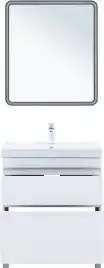 Тумба под раковину Aquanet Слим 70 напольная, белый сатин, 346043