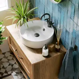 Тумба под умывальник подвесная Aqwella Craft 80 см, CRF0108DB, цвет Дуб балтийский