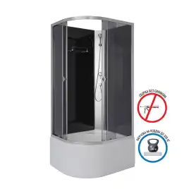 Душевая кабина Niagara Eco 90х80х195 E90/80/40R/TN/BK высокий поддон, без гидромассажа