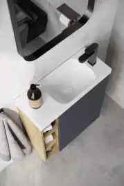 Тумба с раковиной подвесная Aqwella 5 Stars Alba 60 см, ALB0106RDD+ALB0706WM, цвет Дуб Давос