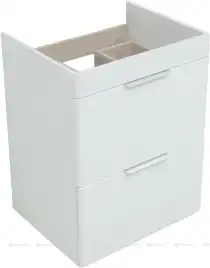 Тумба под раковину Aquanet Ирис new 60 белый глянец (2 ящика) 310152