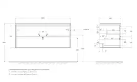 Тумба под раковину BelBagno KRAFT-1200-2C-SO-RT подвесная Rovere Tabacco