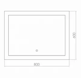 Зеркало Azario Норма 80х60 ФР-00000844 с подстветкой, сенсорный выключатель с функцией диммера