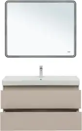Тумба под раковину Aquanet Вега 2.0 100 бежевый, подвесная, 337939