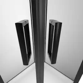 Душевая кабина Loranto 100х100 низкий поддон, прозрачное стекло, профиль Черный, CS-21811-100