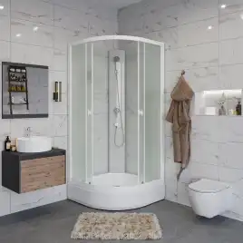 Душевая кабина Niagara Promo 100х100х200 P100/26/MT/BK средний поддон, без гидромассажа