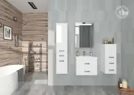 Зеркало-шкаф Aquaton Америна 60 1A135302AM01R с подсветкой  правый цвет, белый