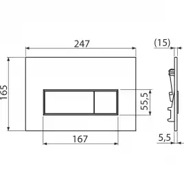 Кнопка смыва Alcaplast M571 Хром