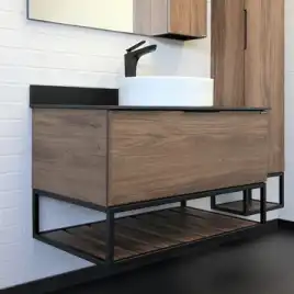 Тумба с умывальником Comforty Порто 90 Дуб темно-коричневый, 00-00008927