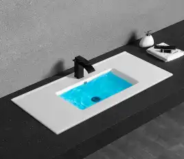 Умывальник CeramaLux YJ803-80 810х395х175 Полувстраиваемая цвет Белый