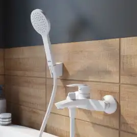 Смеситель для ванны IDDIS Ray RAYWT02i02  цвет, Матовый белый