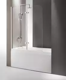 Шторка для ванны Cezares ECO 120 см, ECO-O-V-21-120/140-C-Cr, профиль Хром, стекло Прозрачное
