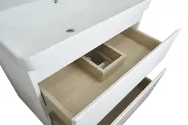 Тумба с раковиной Azario Мила 70 CS00085831, напольная, Белая глянцевая