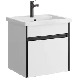 Тумба с раковиной подвесная Aqwella Urban 50 см, URB0105W, цвет Белый