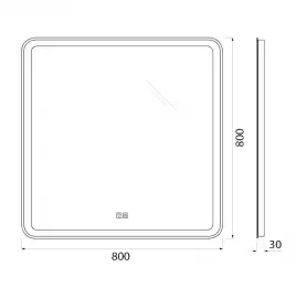 Зеркало BelBagno MARINO 80х80 SPC-MAR-800-800-LED-TCH-WARM с подстветкой, сенсорный выключатель, с подогревом