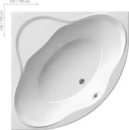 Акриловая ванна Ravak NewDay 150х150 C661000000  Белая