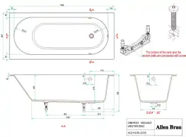 Ванна из искусственного камня Allen Brau Evo Oberon 180x80 2.3EV03.20, белая