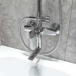 Душевая система IDDIS Ray RAYSB3Fi06 для ванны с изливом цвет, Глянцевый хром