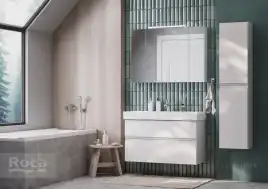 Тумбы под раковину Roca Oleta 100 A857641806 подвесная, цвет, Белый глянец