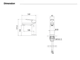 Смеситель для раковины Aquatek Лугано AQ1710CR, Хром