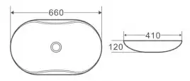 Раковина накладная BelBagno 665х410х120 BB1334, цвет Белый