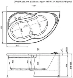 Фронтальная панель Aquanet Graciosa 150 L