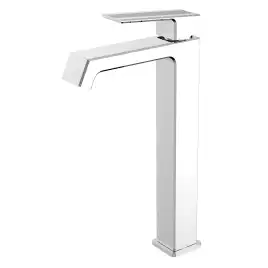 Смеситель для накладной раковины Azario EXQUISITE AZ-VSM168R40C, однорычажный, высокий, Хром