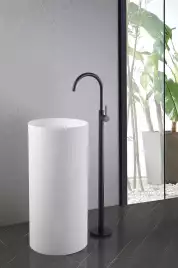 Напольный смеситель для раковины  Abber Wasser Kreis AF8141B, однорычажный, с внутренней частью, Черный матовый