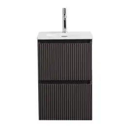 Тумба под раковину BelBagno UNO-MINI-400-2C-SO-GSO подвесная, Темно-Серый Матовый