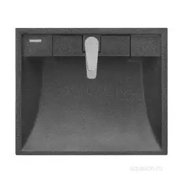 Раковина Aquaton Рейн 60х50 1A72103KRW210  над стиральной машиной, из литьевого мрамора, Графит