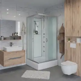 Душевая кабина Niagara Classic 90х80х210 NG-33984-14QBKTG средний поддон, с гидромассажем, 339844QBKTG