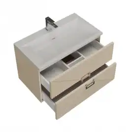 Тумба под раковину Grossman Луксор 70 подвесная, бежевый матовый (107056)