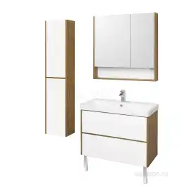 Тумба под раковину Aquaton Сканди 90 1A251901SDZ90 подвесная цвет, белый / дуб рустикальный