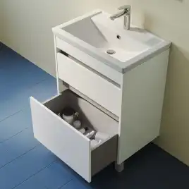 Тумба с раковиной IDDIS Zodiac X 60, напольная, Белая, ZDX60WFi95K