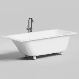 Ванна Salini ORLANDA 180х80 102012G из материала S-Sense, Белая глянцевая