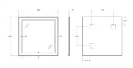Зеркало BelBagno SPC-KRAFT-800-800-SENS-NERO