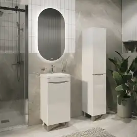 Тумба под раковину Grossman Виста 40 напольная, белая глянцевая (104062)