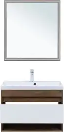 Тумба под раковину Aquanet Тренд 75 дуб рустикальный/белый сатин, 345118