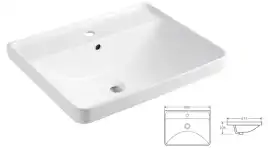 Тумба с раковиной Azario Мила 60 CS00085830, напольная, Белая матовая