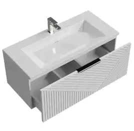 Тумба под раковину Grossman Блисс 100 подвесная, белая матовая (1010050)