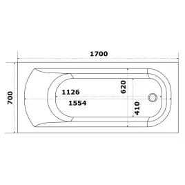 Акриловая ванна Bas Нирвана 170х70 без гидромассажа