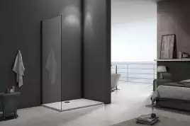 Боковая стенка Good Door GALAXY SP-70-C-B профиль Черный стекло прозрачное