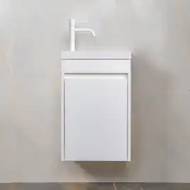 Тумба с раковиной AVS Миниатюра 40 L белая, K821-08-400L-WG-04-410WG
