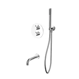 Душевая система для ванны WHITECROSS Y chrome YSET10CR, термостатическая, скрытого монтажа, Хром
