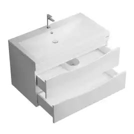 Тумба под раковину Grossman Виста 90 подвесная, белая глянцевая (109061)