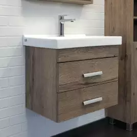 Тумба с умывальником Comforty Никосия 60П Дуб темный, 00-00008853