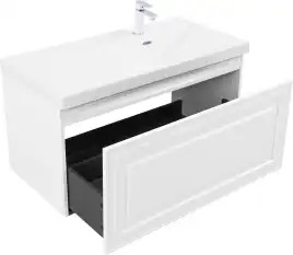 Тумба под раковину Aquanet Агата 100 белый сатин, 345483