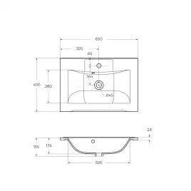 Тумба под раковину BelBagno MARINO-650-2C-SO-RG-P подвесная Rovere Grigio